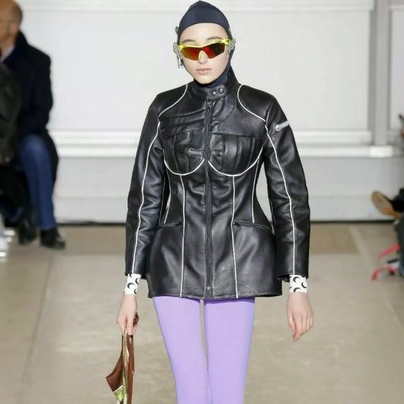 Marine Serre runway biker jacket M BNWOT - Picture 6 of 13